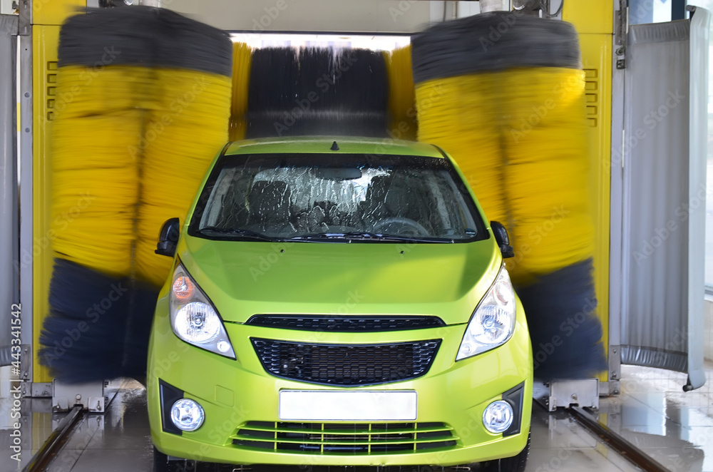 custom made wallpaper toronto digitalAutomatic car wash with washable wet green car