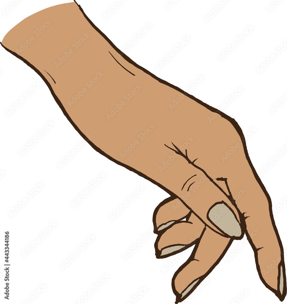 woman hand gesture. Hand-drawn Vector Illustration woman hand gesture. Hand-drawn Vector Illustration