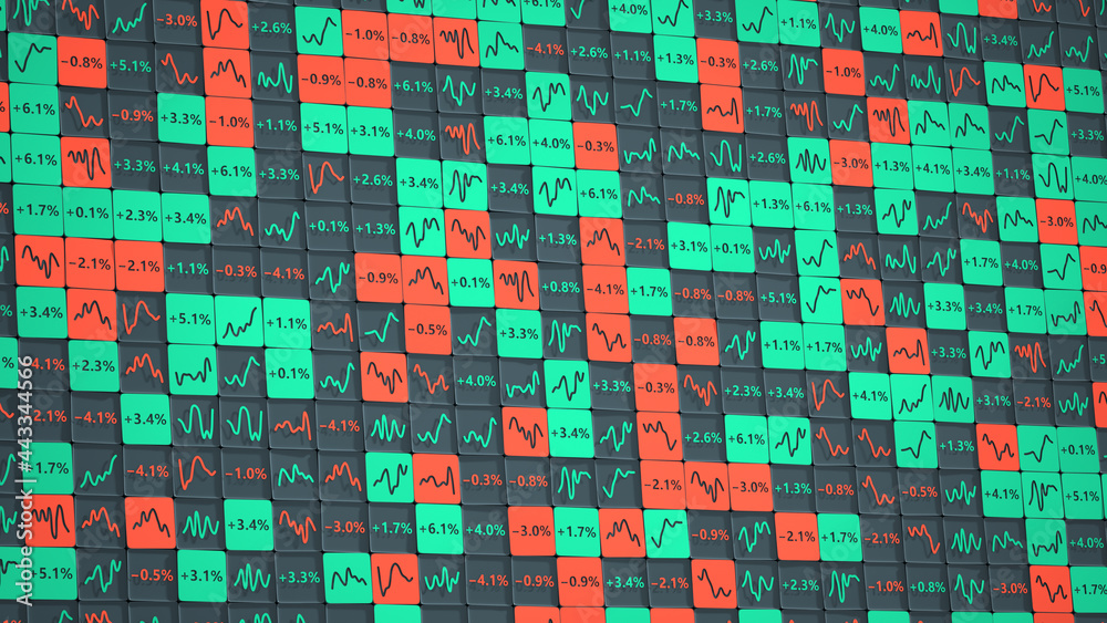 Fototapeta premium Stock market statistics 3D render