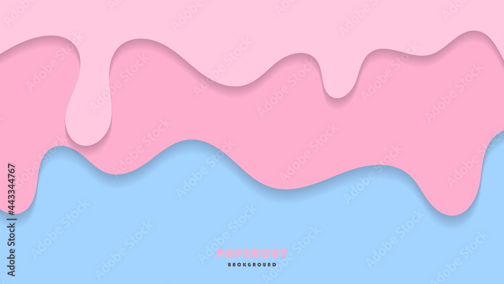 3d Colorful Papercut Slime Design Background, Can Be Used For Banner, Wallpaper Or Motion Template.