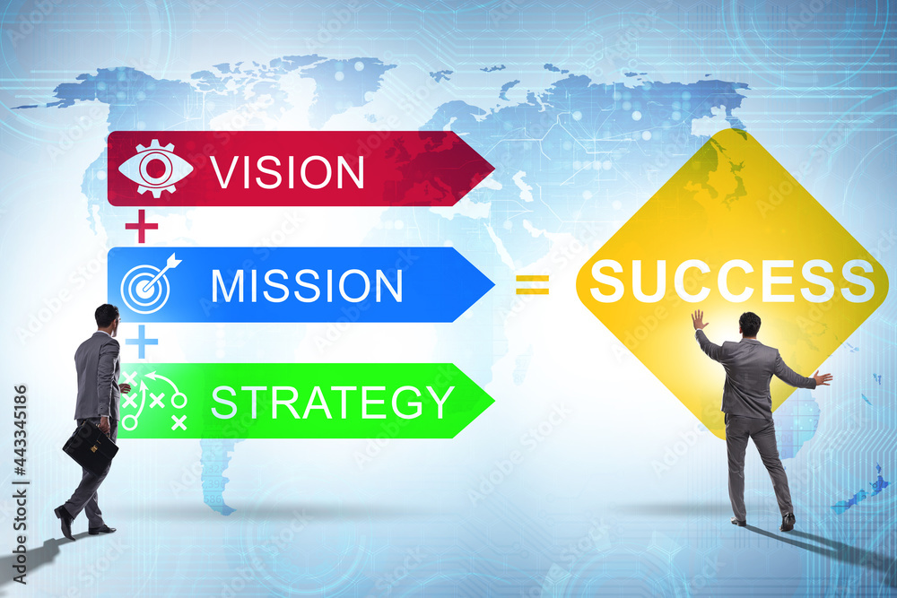 Equation of success with with businessman Equation of success with with businessman