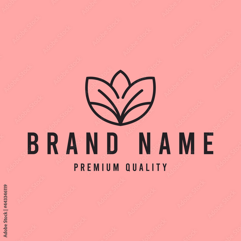 Lotus beauty spa logo design premium