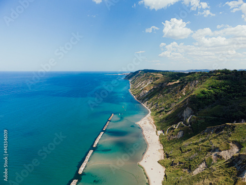 Fiorenzuola di Focara view from above, Marche region in Italy, Parco Naturale Monte San Bartolo 