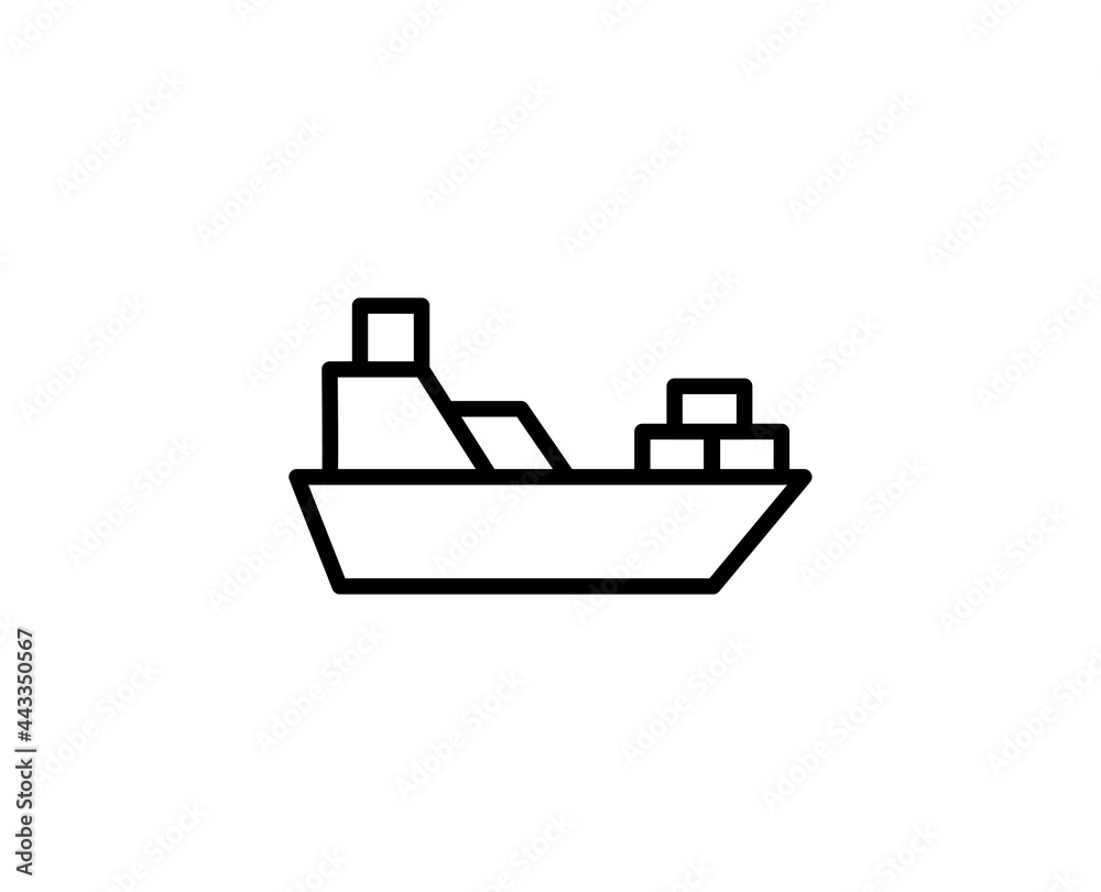 Ship line icon Ship line icon