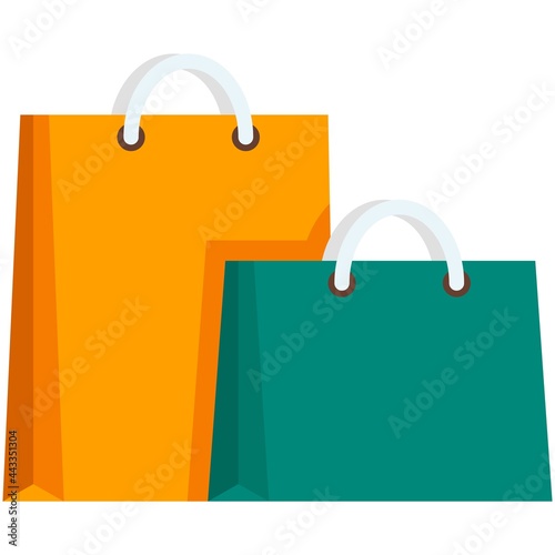 Vector shop paper bag icon illustration isolated