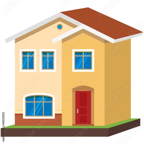 House building vector home exterior apartment icon