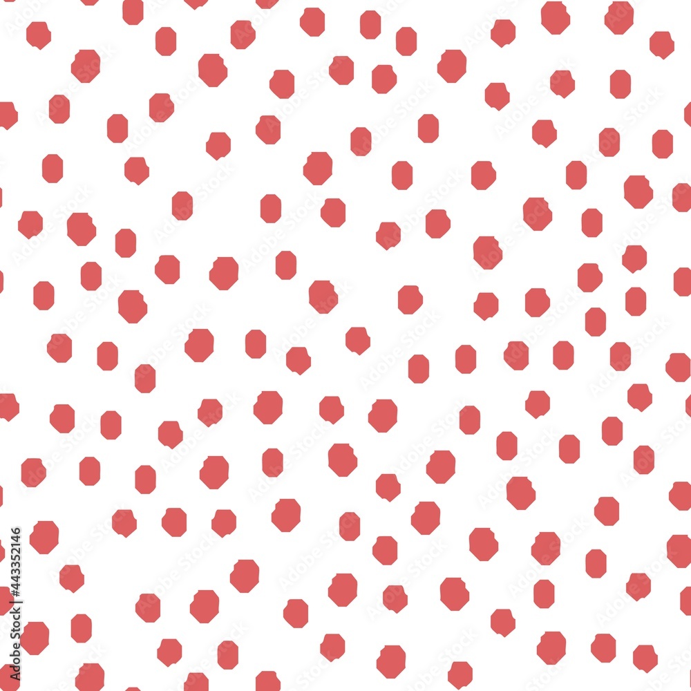 Elegant Seamless pattern with polka dots is red color Elegant Seamless pattern with polka dots is red color