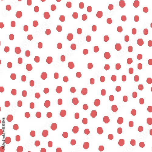 Elegant Seamless pattern with polka dots is red color