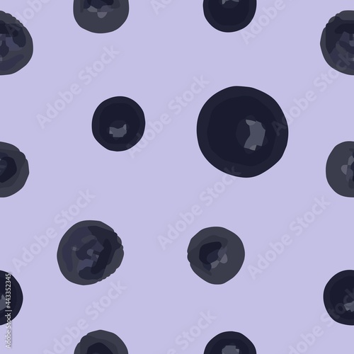 Seamless pattern Dots Polka is Very dark blue color on a Light grayish blue background