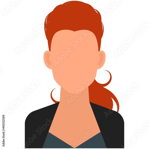 Woman default business avatar icon vector isolated