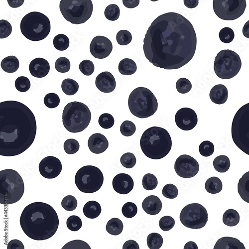 Wondrous Seamless pattern Dots Polka is Very dark blue color