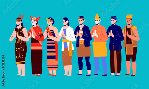 the cultural diversity of the Indonesian state, people wear traditional clothes from each region