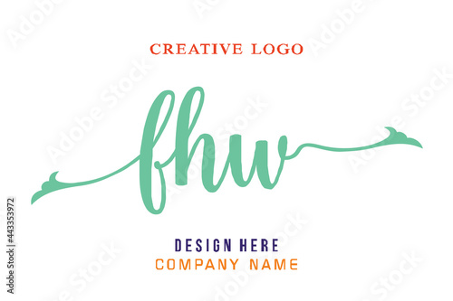 FHW lettering logo is simple, easy to understand and authoritative photo