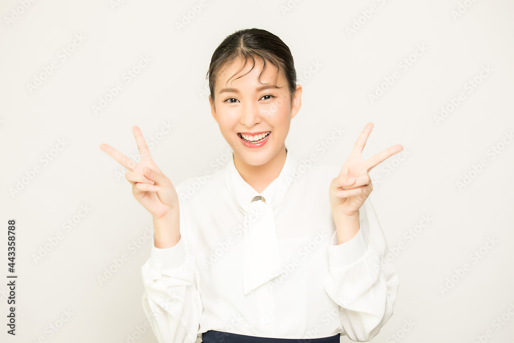 Cute, beautiful, business woman, happy office worker, female, number one person, material Cute, beautiful, business woman, happy office worker, female, number one person, material