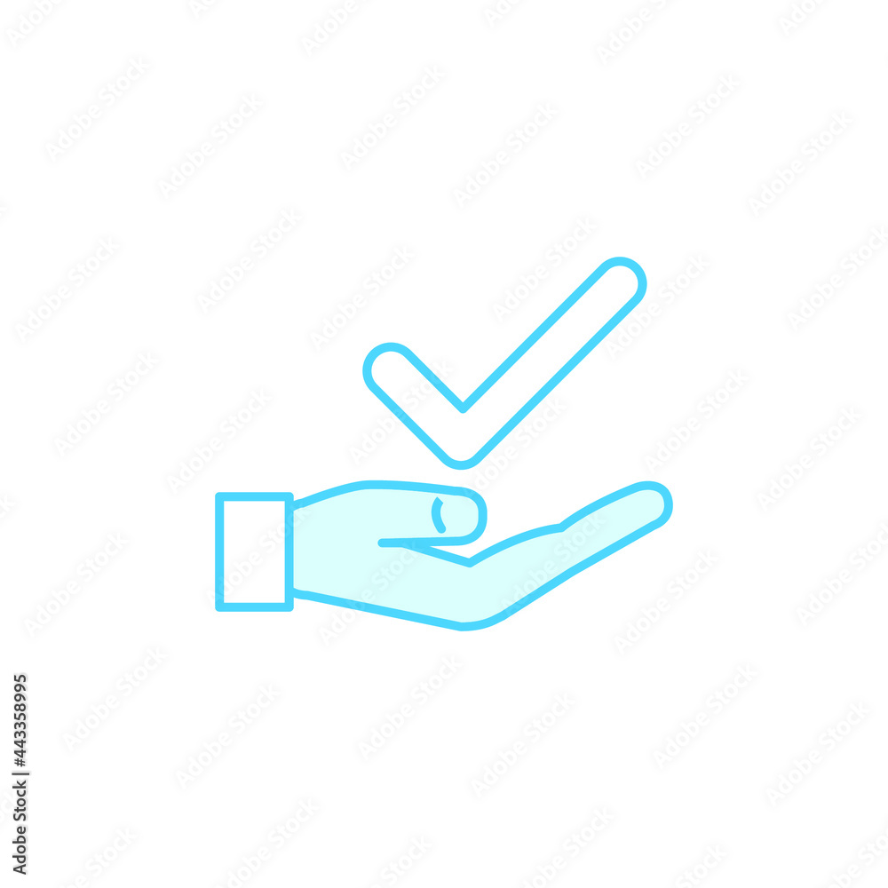 Illustration Vector graphic of hand gesture approved icon Illustration Vector graphic of hand gesture approved icon