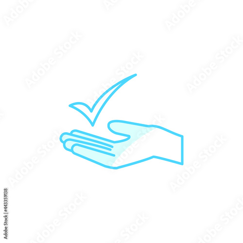 Illustration Vector graphic of hand gesture approved icon © icon corner