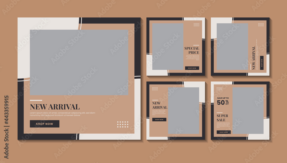 Fashion sale social media posts template collection Fashion sale social media posts template collection