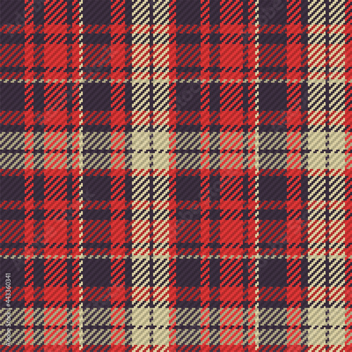 Seamless pattern of scottish tartan plaid. Repeatable background with check fabric texture. Vector backdrop striped textile print.