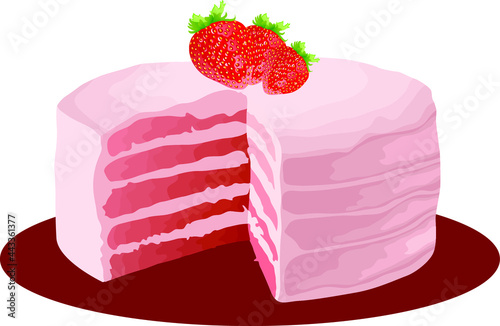 strawberry cakes with delicious strawberry topping