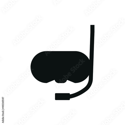 vector icon, diving goggles on white background
