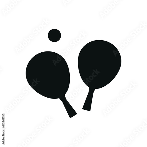 vector icon, beach tennis racket on white background