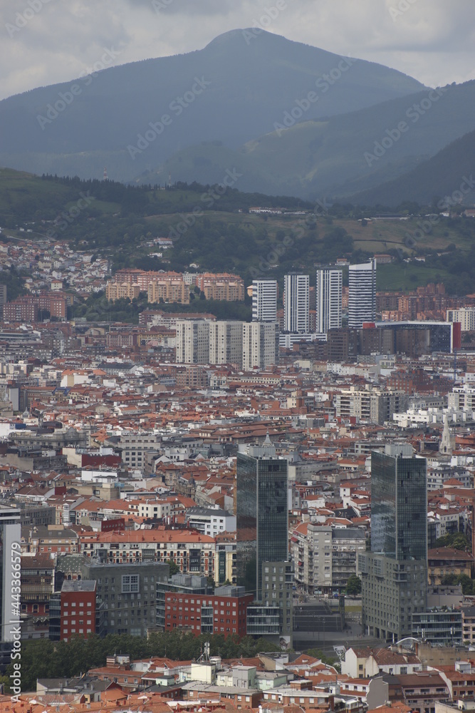 Urbanscape in the city of Bilbao