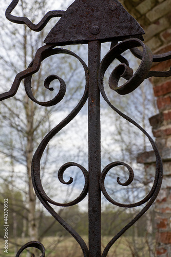 metal forged ornate door