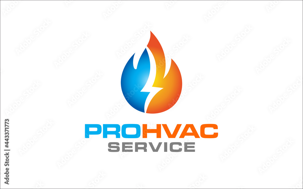 Illustration graphic vector of plumbing, heating and cooling service Logo Design template Illustration graphic vector of plumbing, heating and cooling service Logo Design template