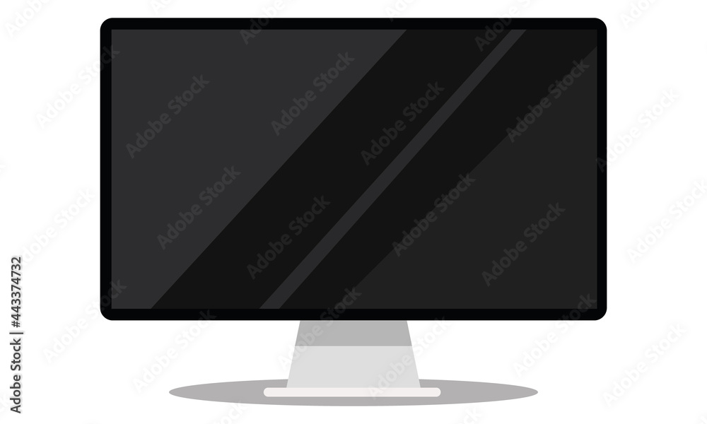 Highly detailed responsive desktop computer vector Highly detailed responsive desktop computer vector