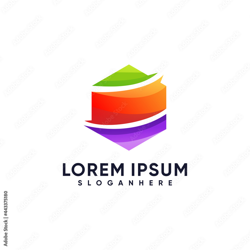 Logo illustration gradient colorful style Logo illustration gradient colorful style