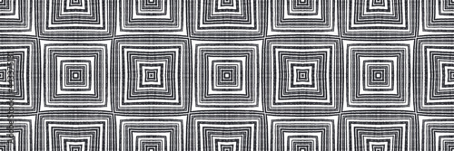 Ikat repeating seamless border. Black