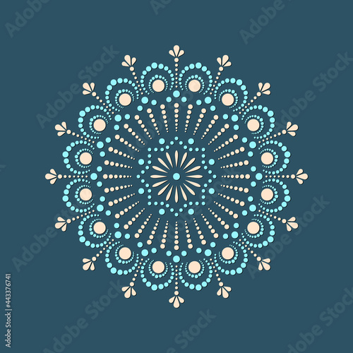 Vector dot painting mandalas. Aboriginal style of dot painting