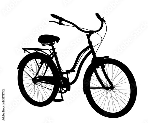 Silhouette of a new city bike.