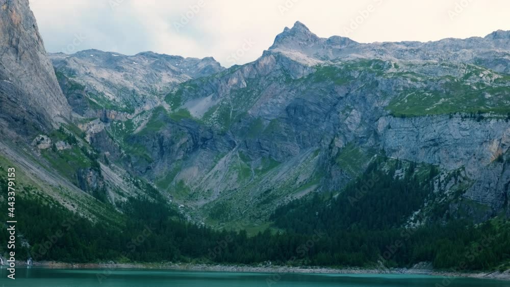 View from the dam of Lake Tseuzier, Switzerland. View from the dam of Lake Tseuzier, Switzerland.
