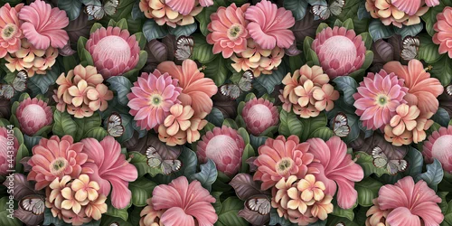 Obraz kolorowe kwiaty 3d