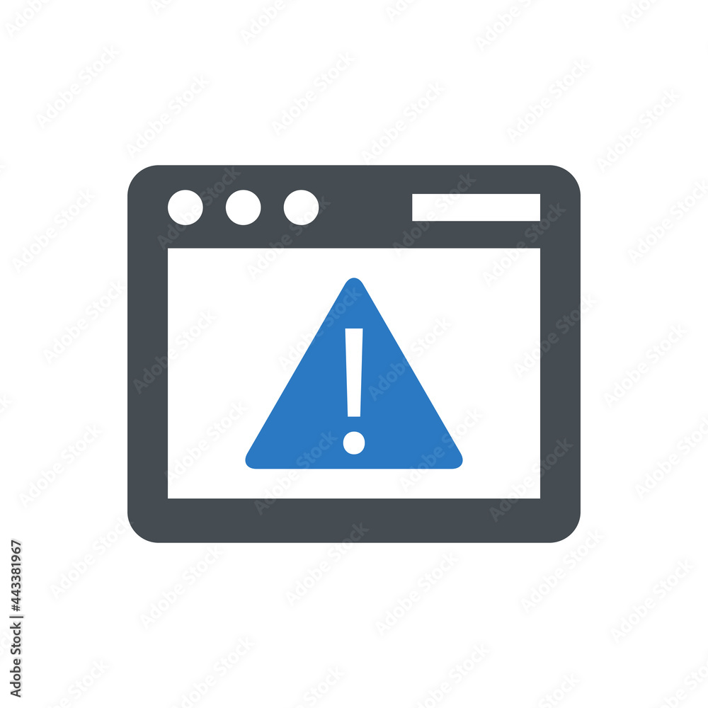 Web alert icon vector graphic illustration Web alert icon vector graphic illustration