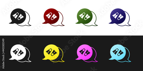 Set Rubber flippers for swimming icon isolated on black and white background. Diving equipment. Extreme sport. Diving underwater equipment. Vector