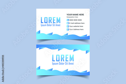 Modern Creative and Clean business card design . Double sided business card design template. Vector illustration