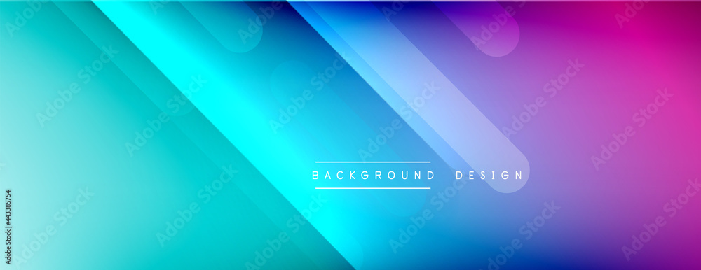 Fototapeta premium Dynamic lines abstract background. 3D shadow effects and fluid gradients. Modern overlapping forms