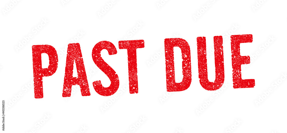 Vector illustration of the word Past Due in red ink stamps Vector illustration of the word Past Due in red ink stamps