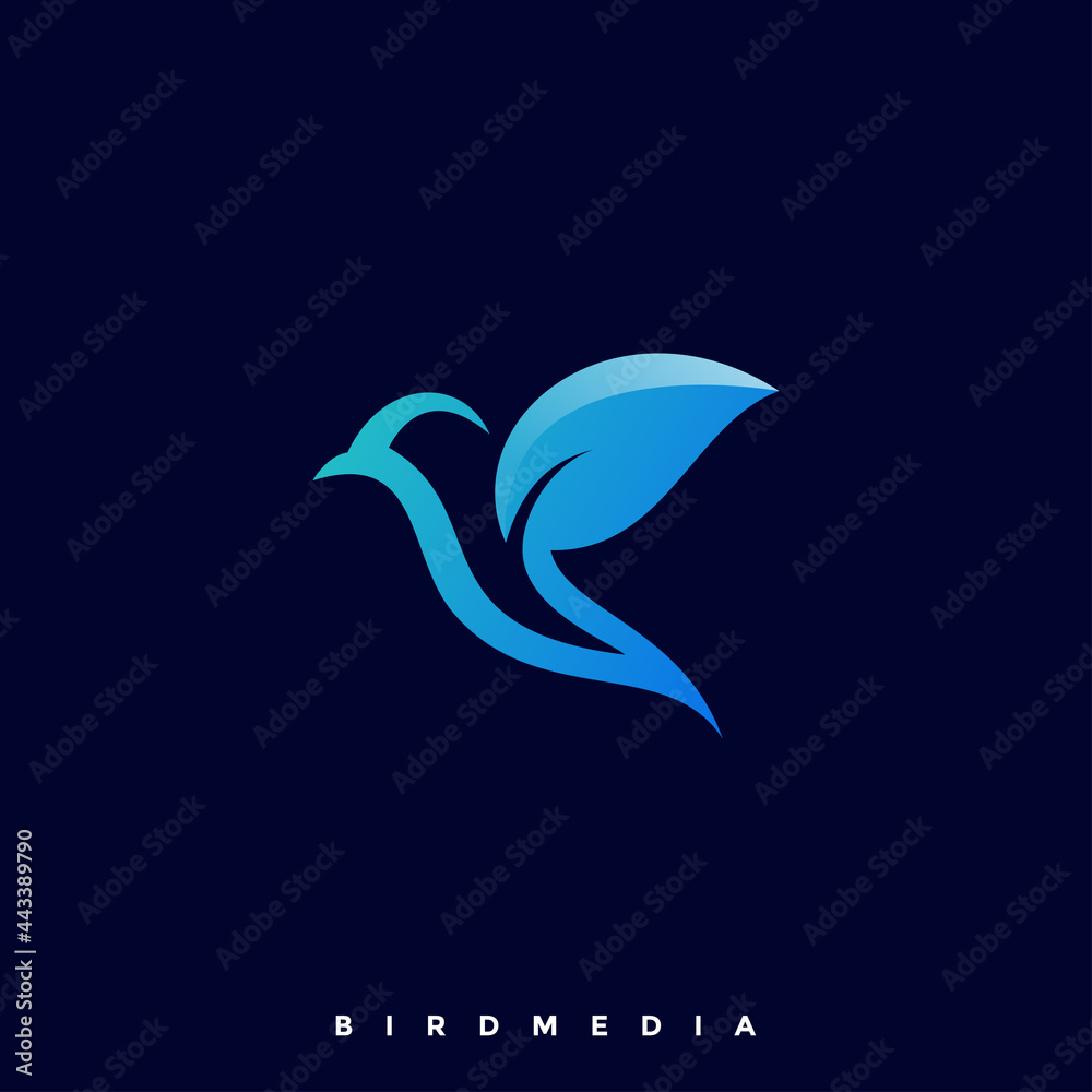 Naklejka premium Colorful bird logo design