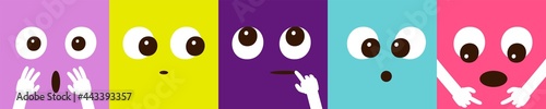 Cute emotion faces