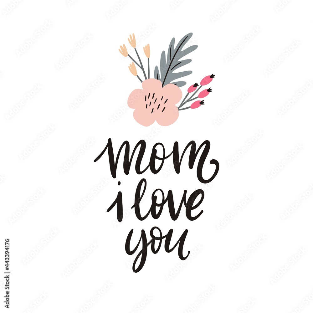custom made wallpaper toronto digitalHand drawn lettering quote.  Spring Mother's Day cards