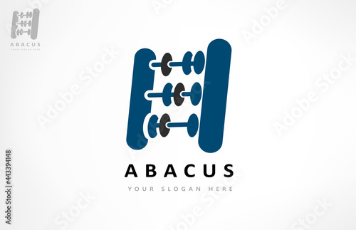 Abacus logo vector. Design illustration.