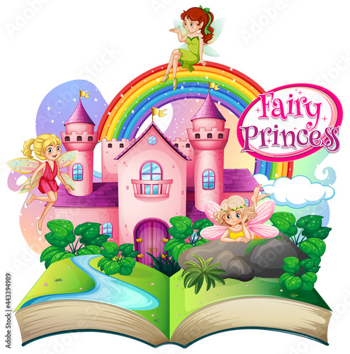 3D pop up book with little princess theme