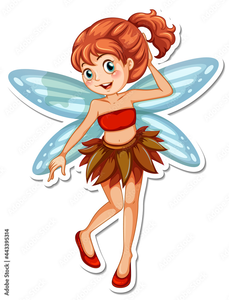 Beautiful fairy cartoon character sticker Beautiful fairy cartoon character sticker