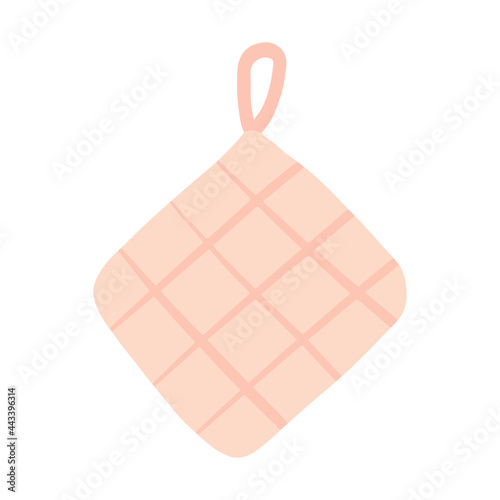 Kitchen cooking utensil potholder icon vector illustration. Baking bakery and pastry stuff element