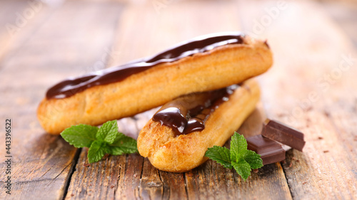 french traditional pastry- chocolate eclair