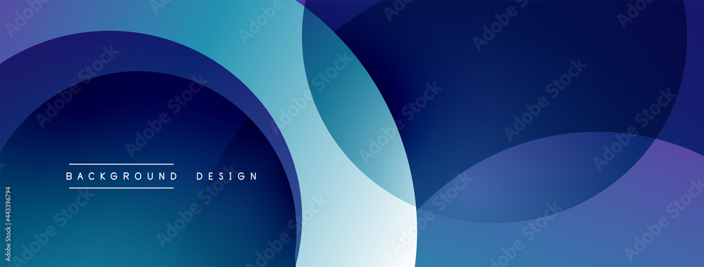 Abstract overlapping lines and circles geometric background with gradient colors