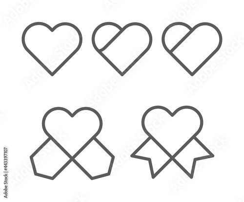 heart ribbon design